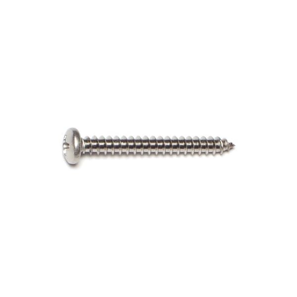 Midwest Fastener Sheet Metal Screw, #6 x 1-1/4 in, 18-8 Stainless Steel Pan Head Phillips Drive, 100 PK 05103 - main